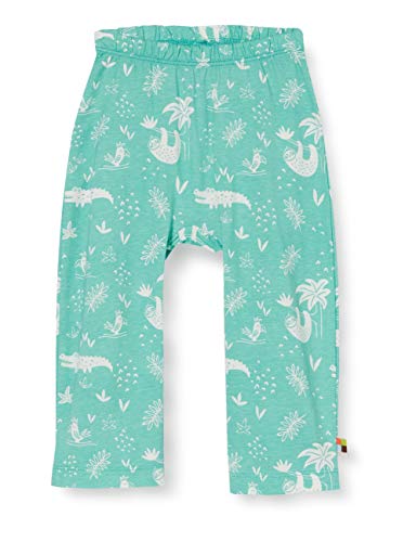 loud + proud Baby - Mädchen Pant Allover Print Organic Cotton Hose, per Pack Grün (Mint MIN), 62/68 (Herstellergröße: 62/68) von loud + proud