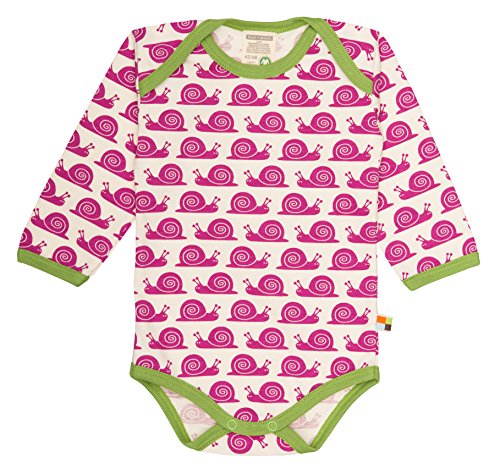 loud + proud Unisex Baby Body LA, Gr. 68 (Herstellergröße: 62/68), Violett (Fuchsia fu) von loud + proud