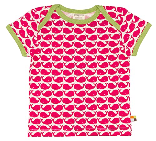 Loud + Proud Unisex - Baby T-Shirts Tierdruck 204, Pink (Rosenrot ), 74/80 von loud + proud