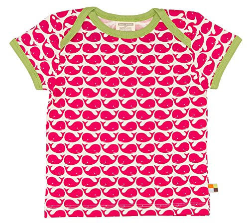 Loud + Proud Unisex - Baby T-Shirts Tierdruck 204, Pink (Rosenrot ), 86/92 von loud + proud