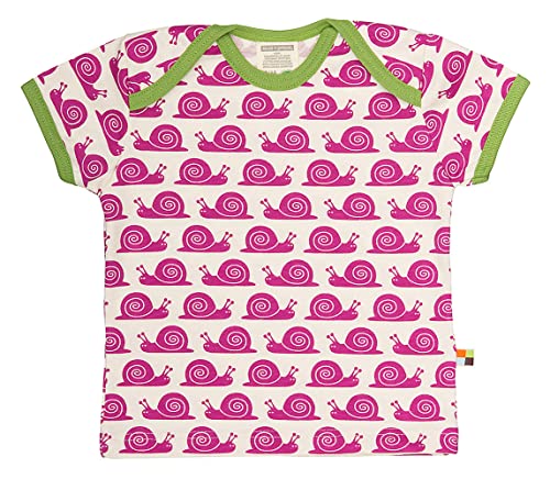 Loud + Proud Unisex - Baby T-Shirts Tierdruck 204, Violett (Fuchsia fu), 86/92 von loud + proud