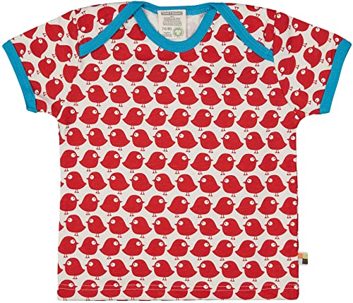 Loud + Proud Unisex - Baby T-Shirts Tierdruck 204, Rot (tomato), 98/104 von loud + proud