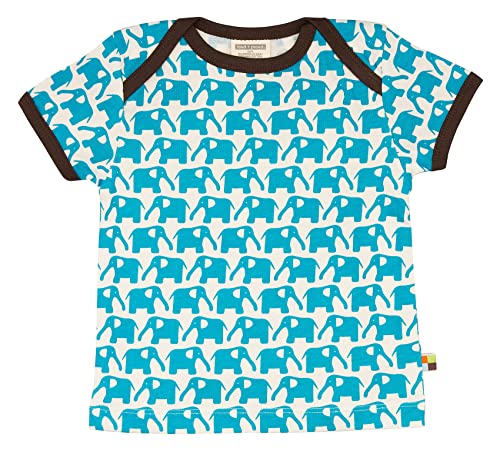 loud + proud Baby - Jungen 204 T Shirt, Türkis (Aqua ), 122-128 EU von loud + proud