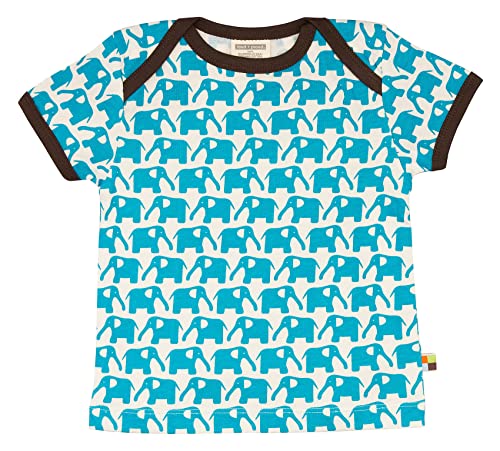 Loud + Proud Unisex - Baby T-Shirts Tierdruck 204, Türkis (Aqua ), 86/92 von loud + proud