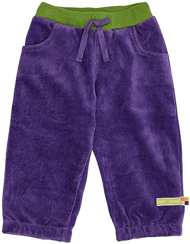 loud + proud Baby - Mädchen Cord, GOTS Zertifiziert Kordhose, Violet, 80 EU von loud + proud