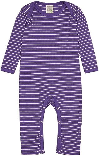 loud + proud Baby - Mädchen Derby Rib, Gots Zertifiziert Overall, Violet, 86-92 EU von loud + proud