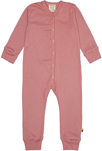 loud + proud Baby - Mädchen Feinripp, Bio Baumwolle Und GOTS Zertifiziert Schlafoverall, Blossom, 50-56 EU von loud + proud