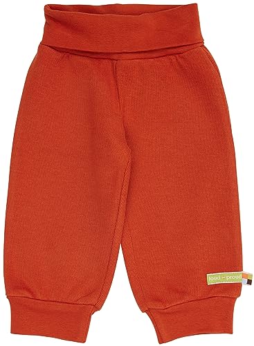 loud + proud Baby - Mädchen Interlock, GOTS Zertifiziert Freizeithose, Terracotta, 68 EU von loud + proud