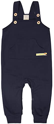 loud + proud Unisex Baby Latzhose aus Bio Baumwolle, GOTS Zertifiziert Latzhose, per Pack Blau (Navy ny), 98/104 (Herstellergröße: 98/104) von loud + proud