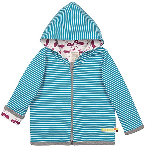 loud + proud Unisex Baby Wendejacke aus Bio Baumwolle, GOTS Zertifiziert Jacke, per Pack Blau (Petrol pe), 86/92 (Herstellergröße: 86/92) von loud + proud