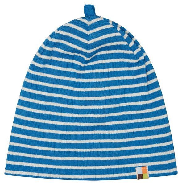 loud + proud Babys & Kinder Beanie gestreift mit Rippe, GOTS-zertifiziert von loud + proud