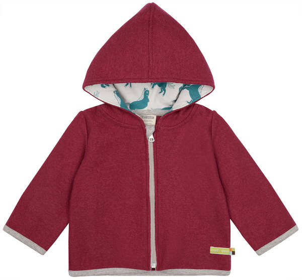 loud + proud Babys & Kinder Jacke Wollwalk, GOTS-zertifiziert von loud + proud