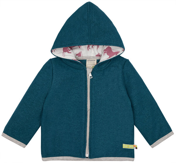 loud + proud Babys & Kinder Jacke Wollwalk, GOTS-zertifiziert von loud + proud