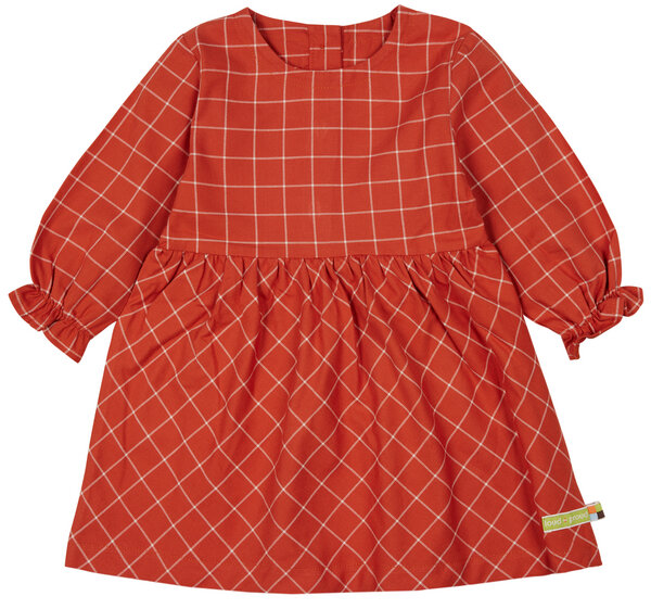 loud + proud Babys & Kinder Kleid Karo Cinnamon, GOTS-zertifiziert von loud + proud