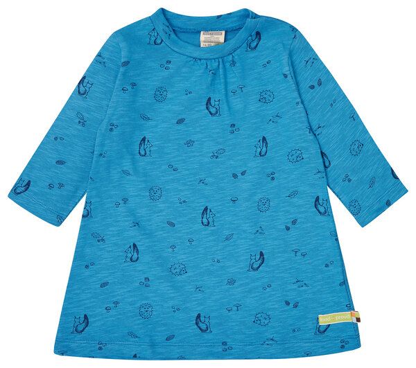 loud + proud Babys & Kinder Kleid Slub Jersey mit Druck, GOTS-zertifiziert von loud + proud