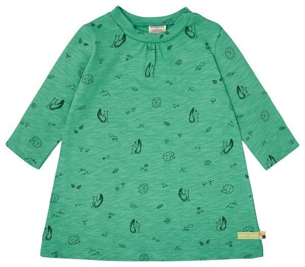 loud + proud Babys & Kinder Kleid Slub Jersey mit Druck, GOTS-zertifiziert von loud + proud