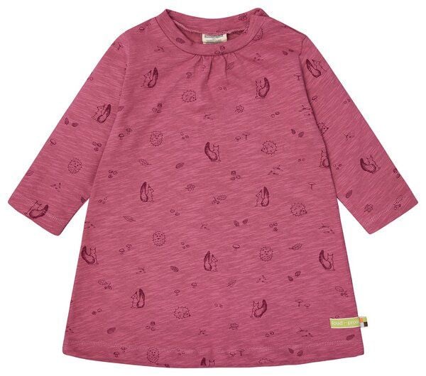 loud + proud Babys & Kinder Kleid Slub Jersey mit Druck, GOTS-zertifiziert von loud + proud