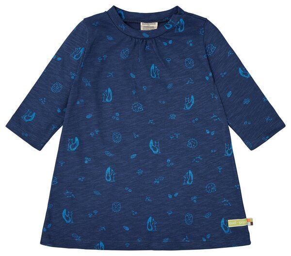 loud + proud Babys & Kinder Kleid Slub Jersey mit Druck, GOTS-zertifiziert von loud + proud