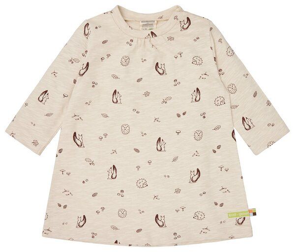 loud + proud Babys & Kinder Kleid Slub Jersey mit Druck, GOTS-zertifiziert von loud + proud