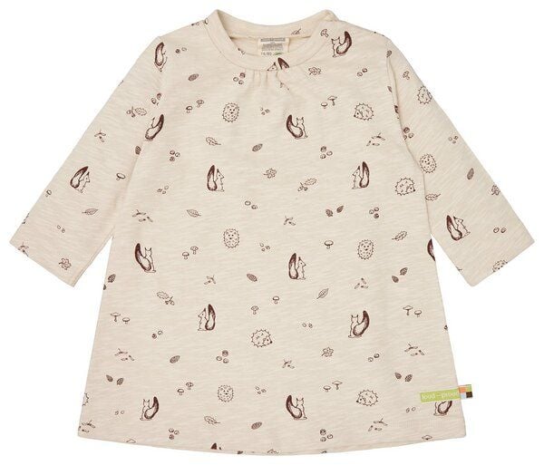 loud + proud Babys & Kinder Kleid Slub Jersey mit Druck, GOTS-zertifiziert von loud + proud