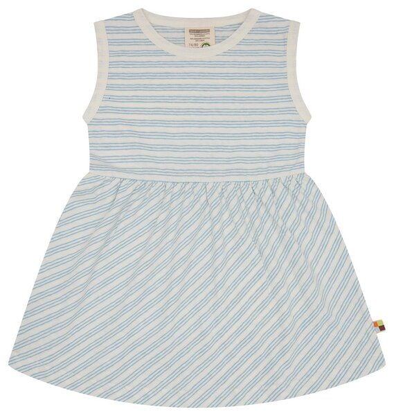 loud + proud Babys & Kinder Kleid Streifen mit Leinen, GOTS-zertifiziert von loud + proud