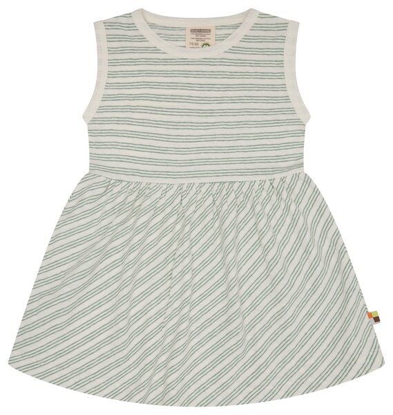loud + proud Babys & Kinder Kleid Streifen mit Leinen, GOTS-zertifiziert von loud + proud