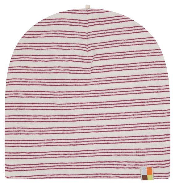 loud + proud Babys & Kinder Mütze Streifen mit Leinen, GOTS-zertifiziert von loud + proud