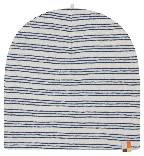 loud + proud Babys & Kinder Mütze Streifen mit Leinen, GOTS-zertifiziert von loud + proud