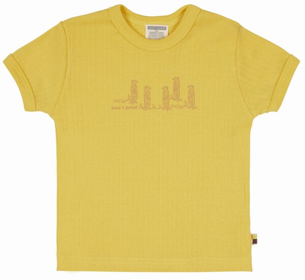 loud + proud Babys & Kinder T-Shirt Derby Rib mit Druck, GOTS-zertifiziert von loud + proud