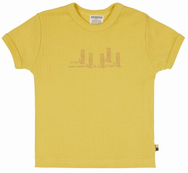 loud + proud Babys & Kinder T-Shirt Derby Rib mit Druck, GOTS-zertifiziert loud + proud Babys & Kinder T-Shirt Derby Rib mit Druck, GOTS-zertifiziert von loud + proud