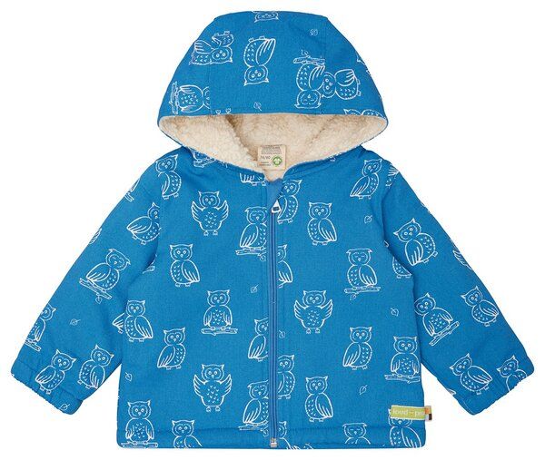 loud + proud Babys & Kinder Wasserabweisende Jacke mit Teddyfutter, GOTS-zertifiziert von loud + proud
