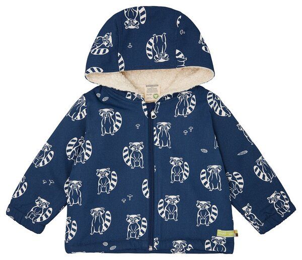 loud + proud Babys & Kinder Wasserabweisende Jacke mit Teddyfutter, GOTS-zertifiziert von loud + proud