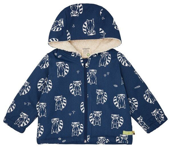 loud + proud Babys & Kinder Wasserabweisende Jacke mit Teddyfutter, GOTS-zertifiziert von loud + proud