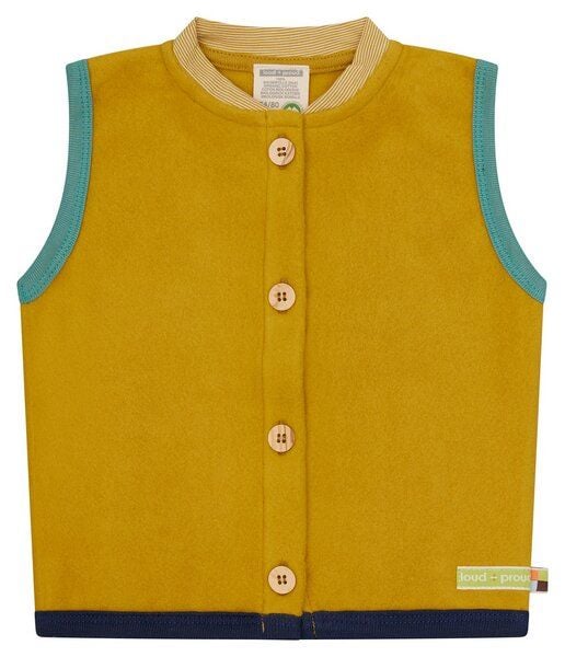 loud + proud Babys & Kinder Weste aus Baumwoll-Fleece, GOTS-zertifiziert von loud + proud