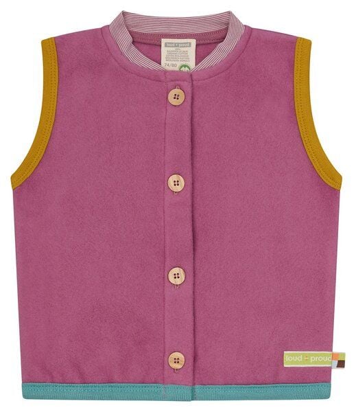loud + proud Babys & Kinder Weste aus Baumwoll-Fleece, GOTS-zertifiziert von loud + proud