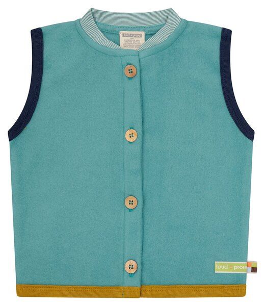 loud + proud Babys & Kinder Weste aus Baumwoll-Fleece, GOTS-zertifiziert von loud + proud