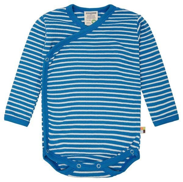 loud + proud Babys & Kinder Wickelbody langarm gestreift mit Rippe, GOTS-zertifiziert von loud + proud