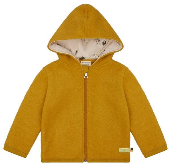 loud + proud Babys & Kinder Wollfleece-Jacke mit Kapuze, GOTS-zertifiziert von loud + proud