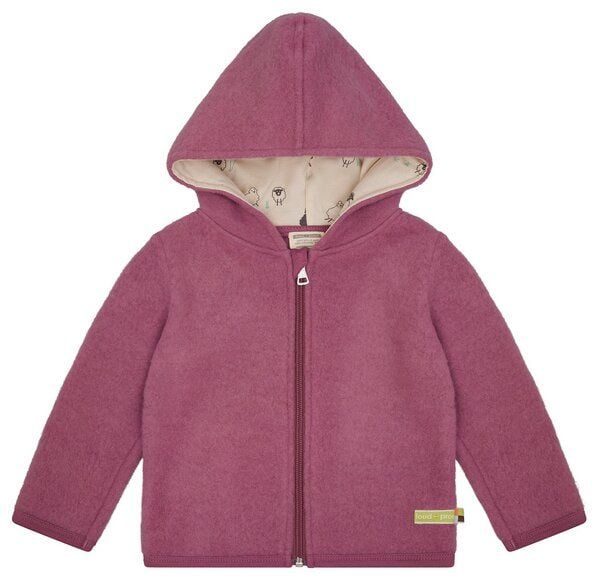 loud + proud Babys & Kinder Wollfleece-Jacke mit Kapuze, GOTS-zertifiziert von loud + proud
