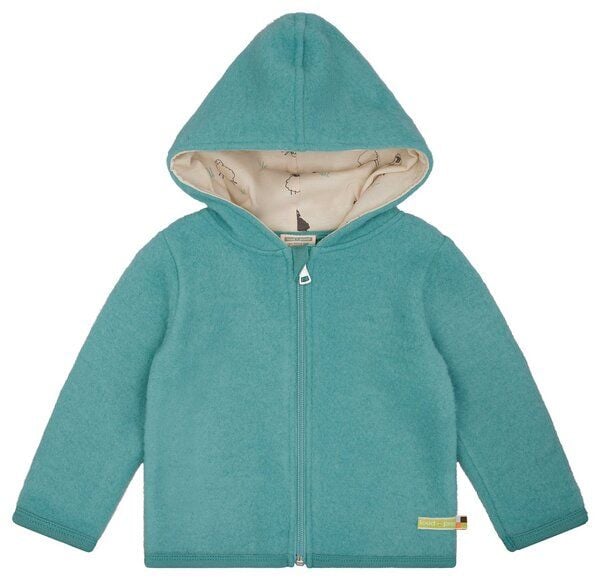 loud + proud Babys & Kinder Wollfleece-Jacke mit Kapuze, GOTS-zertifiziert von loud + proud