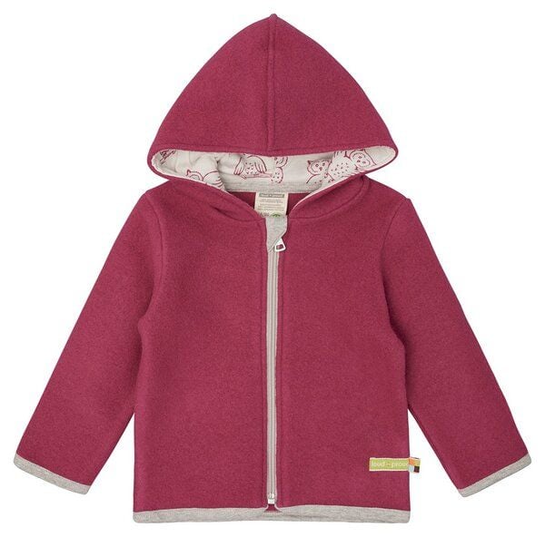 loud + proud Babys & Kinder Wollfleece-Jacke mit Kapuze, GOTS-zertifiziert von loud + proud