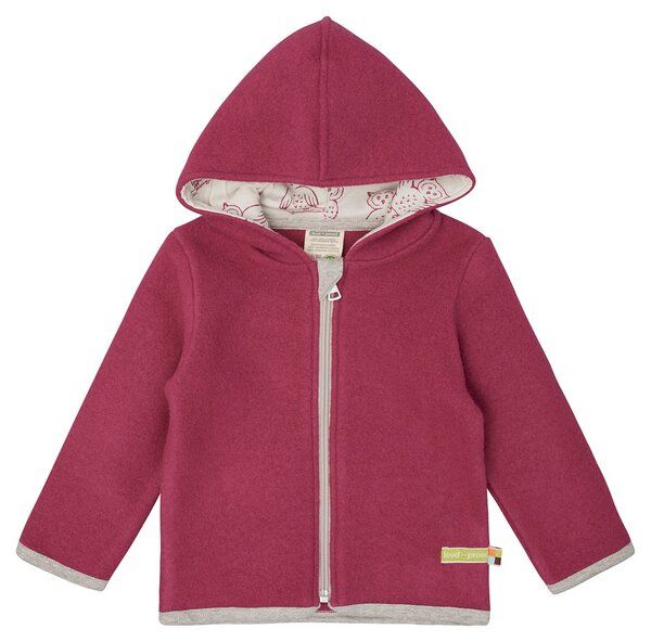 loud + proud Babys & Kinder Wollfleece-Jacke mit Kapuze, GOTS-zertifiziert von loud + proud