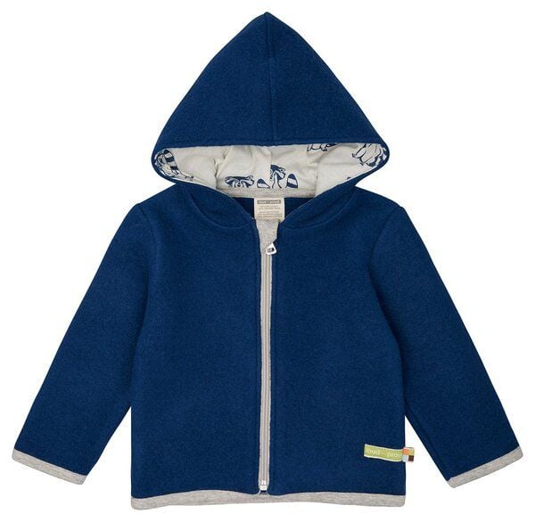loud + proud Babys & Kinder Wollfleece-Jacke mit Kapuze, GOTS-zertifiziert von loud + proud