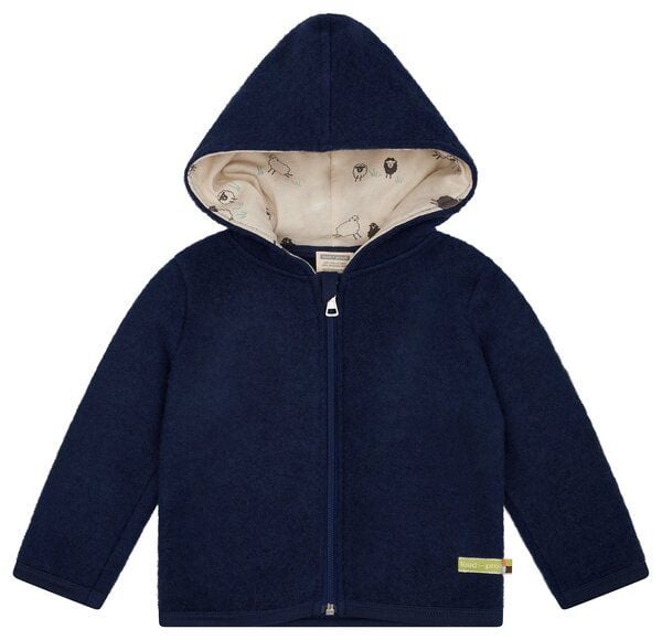 loud + proud Babys & Kinder Wollfleece-Jacke mit Kapuze, GOTS-zertifiziert von loud + proud