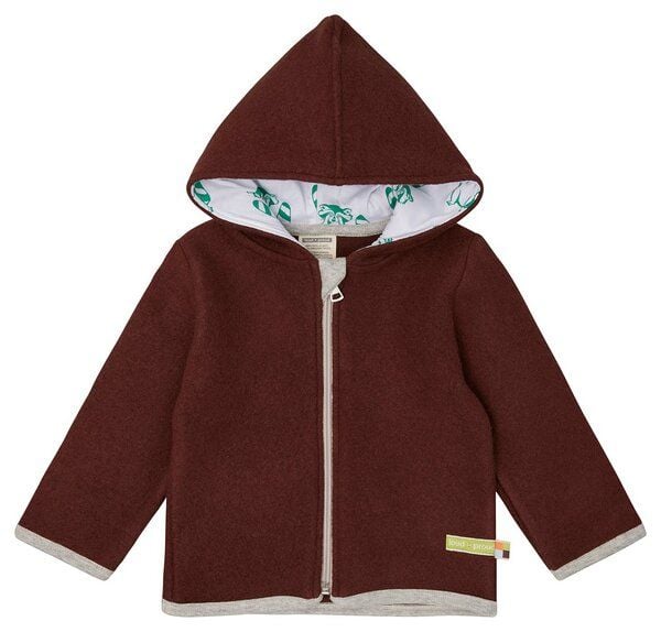 loud + proud Babys & Kinder Wollfleece-Jacke mit Kapuze, GOTS-zertifiziert von loud + proud