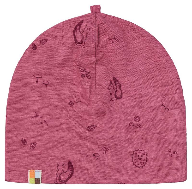 loud + proud Beanie bedruckt, aus Slub Jersey GOTS, Biobaumwolle von loud + proud