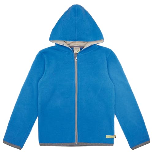 loud + proud Bio-Wollfleece-Jacke mit Kapuze, GOTS zertifiziert von loud + proud