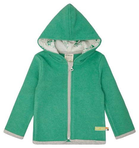 loud + proud Bio-Wollfleece-Jacke mit Kapuze, GOTS zertifiziert von loud + proud