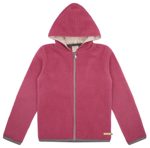 loud + proud Bio-Wollfleece-Jacke mit Kapuze, GOTS zertifiziert von loud + proud
