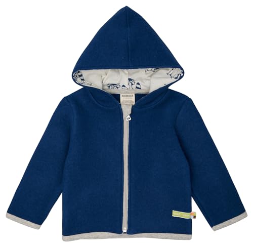 loud + proud Bio-Wollfleece-Jacke mit Kapuze, GOTS zertifiziert von loud + proud